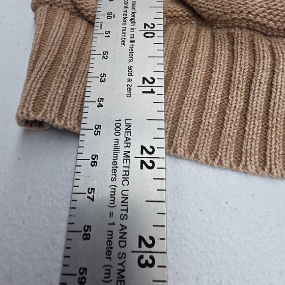 CBRAND Sweater Womens Large Tan Distressed Surplice V Neck Long Sleeve Pullover - Picture 10 of 10